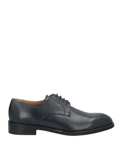 Roberto P  Luxury Roberto P Luxury Man Lace-up Shoes Midnight Blue Size 6 Leather
