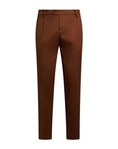 Roberto P  Luxury Roberto P Luxury Man Pants Camel Size 28 Viscose, Wool, Elastane In Brown