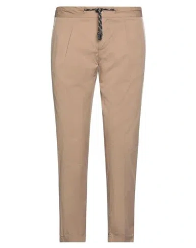 Roberto P  Luxury Roberto P Luxury Man Pants Camel Size 34 Cotton, Polyamide, Elastane In Beige