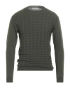Roberto P  Luxury Roberto P Luxury Man Sweater Military Green Size Xl Virgin Wool, Merino Wool, Polyamide, Elastane In Green