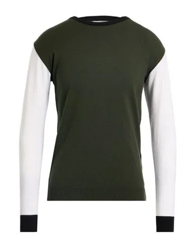 Roberto P  Luxury Roberto P Luxury Man Sweater Military Green Size Xl Virgin Wool, Merino Wool, Polyamide, Elastane