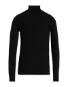 Roberto P  Luxury Roberto P Luxury Man Turtleneck Black Size Xl Virgin Wool, Merino Wool, Polyamide, Elastane In Black