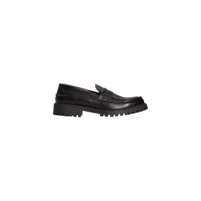 ROBERTO PEPE LUXURY BLACK CALFSKIN LOAFER