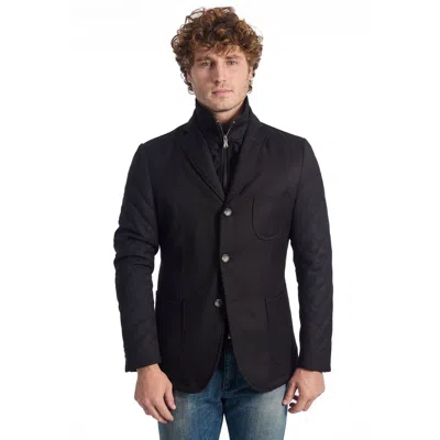 Roberto Pepe Luxury Black Wool Men Men's Jacket