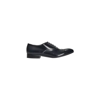 Roberto Pepe Luxury Blue Calfskin Loafer In Black