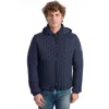 Roberto Pepe Luxury Blue Ecomontone Jacket In Blue