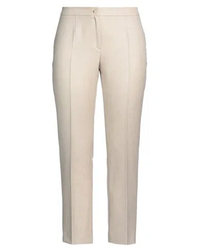 Roberto Quaglia Woman Pants Beige Size 14 Virgin Wool