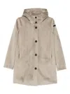 Roberto Ricci Designs Button-fastening Hooded Coat In Brown