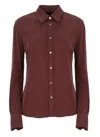 Roberto Ricci Designs Cupro Wom Shirt In Burgundy