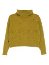 Roberto Ricci Designs Diamond-knit High-neck Sweater In Green
