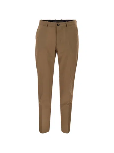 Roberto Ricci Designs Elasticated Stretch Trousers In Brown
