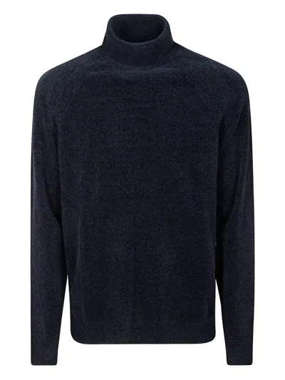 Roberto Ricci Designs High Neck Ribbed Sweater In Blue