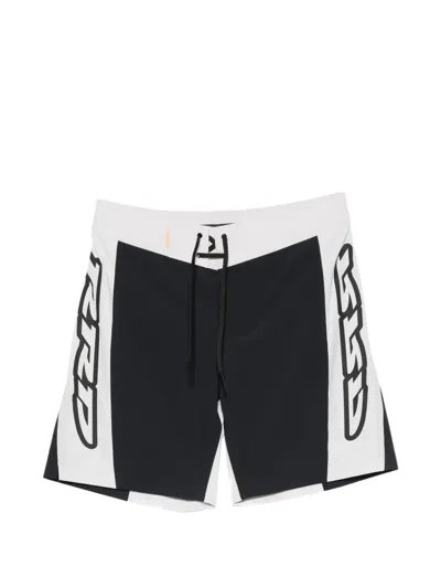 Roberto Ricci Designs Logo-print Panelled Surf Shorts In Black