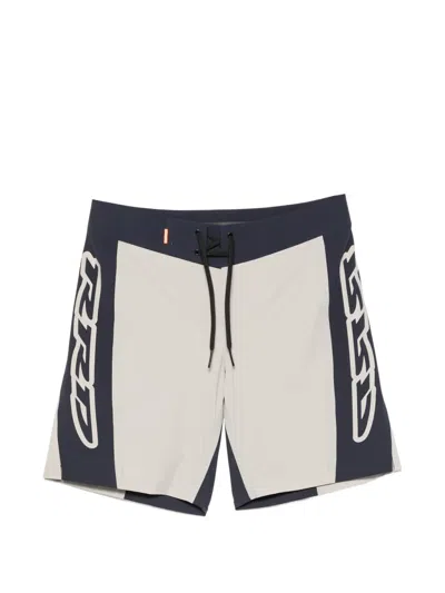 Roberto Ricci Designs Logo-print Panelled Surf Shorts In White