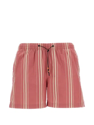 Roberto Ricci Designs Striped Drawstring Swim Shorts In Pink