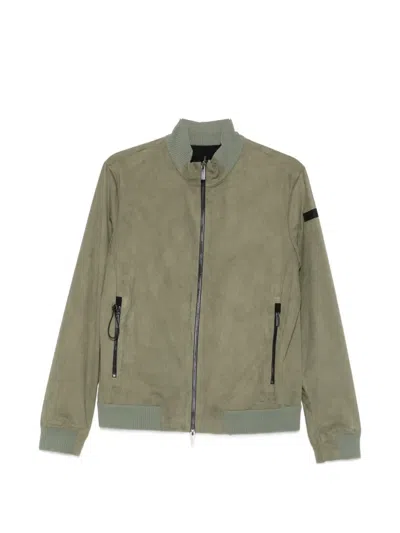 Roberto Ricci Designs Suede-effect Zip-up Jacket In Green