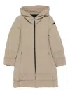 Roberto Ricci Designs Winter Hybrid Hooded-zip Coat In Neutral