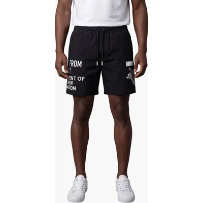 Roberto Vino All Over Swim Trunks In Black