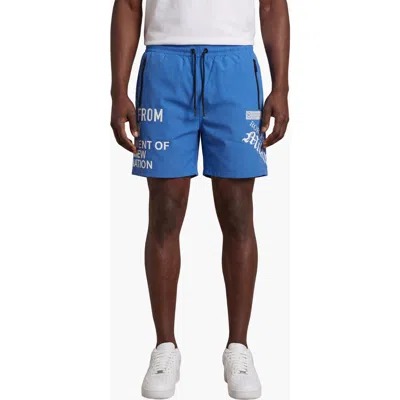 Roberto Vino All Over Swim Trunks In Blue