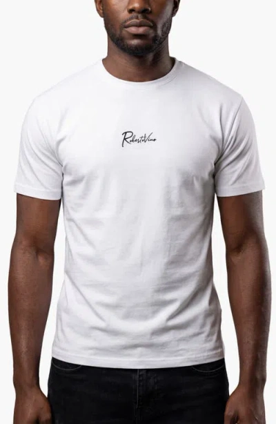 Roberto Vino Milano Writing Slim Fit Tee In White