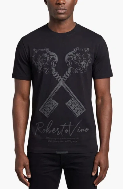 Roberto Vino Vino Keys Slim Fit Tee In Black