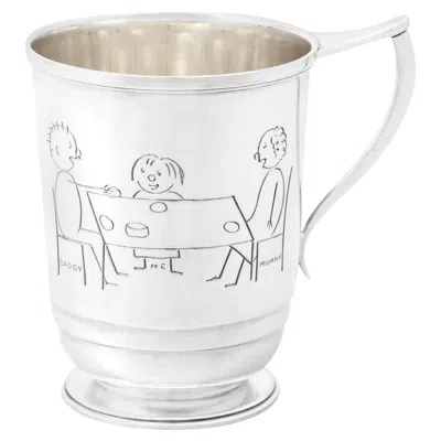 Pre-owned Roberts & Belk Ltd. 1 Antique George Vi Sterling Silver Christening Mug By Roberts & Belk In Sand