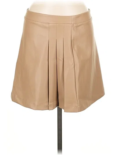 Robertson & Rodeo Faux Leather Skirt In Brown