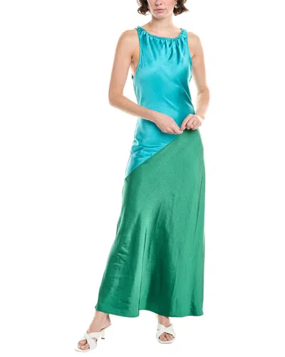 Robertson + Rodeo Brayden Colorblocked Gown In Green