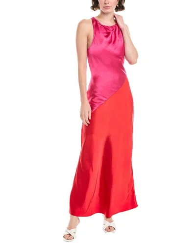 Robertson + Rodeo Brayden Colorblocked Gown In Red