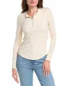 Robertson + Rodeo Heart Button Henley Top In Neutral