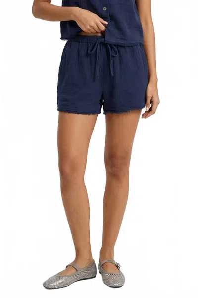 Robertson + Rodeo Knox Gauze Shorts In Navy In Blue