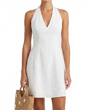 Robertson + Rodeo Seabreeze Linen V-neck Dress In White