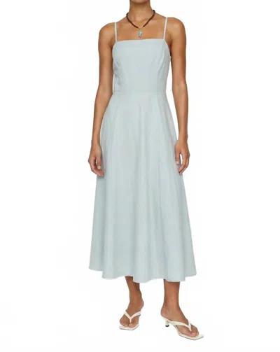 Robertson + Rodeo Sunset Beach Linen Midi Dress In Light Blue