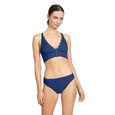 Robin Piccone Amy 2" Bottom Women Blueberry Stretch Swimwear Beach Gbo2522