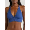 Robin Piccone Amy Halter Bikini Top In Blueberry