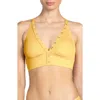 Robin Piccone Amy Halter Bikini Top In Yolk