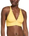 Robin Piccone Amy Halter Bikini Top In Yellow