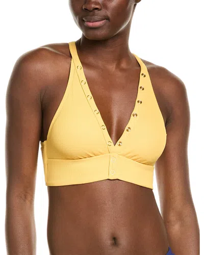 Robin Piccone Amy Halter Top In Yellow