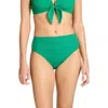 Robin Piccone Amy High Waist Bikini Bottoms In Green