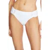 Robin Piccone Amy Side Tab Bikini Bottoms In White