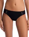Robin Piccone Amy Tab Side Bikini Bottom In Licorice
