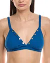 Robin Piccone Amy Triangle Bikini Top In Blue