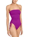 Robin Piccone Aubrey Bandeau One-piece In Purple