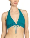 Robin Piccone Aubrey Halter Top In Blue