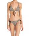 Robin Piccone Aubrey Side Tie Bikini Bottom In Black In Black