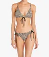 Robin Piccone Aubrey Side Tie Bikini Bottom In Black In Black