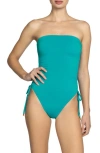 ROBIN PICCONE AUBREY STRAPLESS CINCHED ONE-PIECE SWIMSUIT