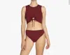 Robin Piccone Aubrey Tank Bikini Top In Ancho In Brown