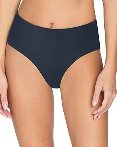 Robin Piccone Ava High Waist Bikini Bottom In Navy