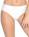 Robin Piccone Ava High Waist Bikini Bottoms In White